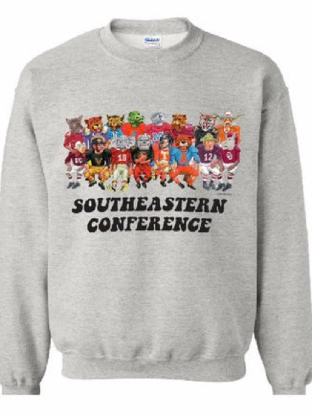 Southeastern Conference Mascot Crewneck Sweatshirt - Heather Gray